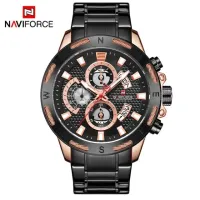 NAVIFORCE NF9165 Men Watches Clock Chronograph Stainless-Steel Military Waterproof Quartz Watch Male Wrist Watch